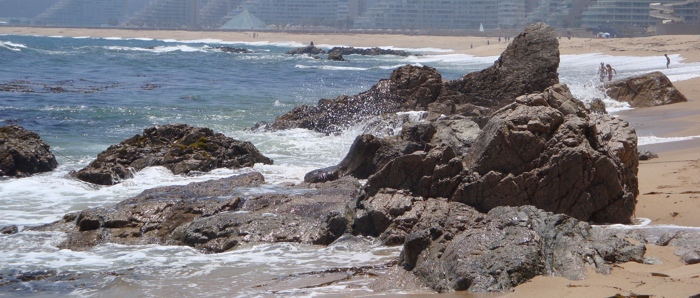 Algarrobo, Chile (beach, water and rocks)